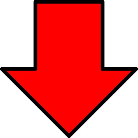 Red Down Arrow Icon Png
