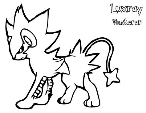 Pokemon Luxray Coloring Pages