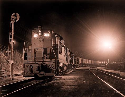 Night Train 1962 High Resolution Photo Freight Train Photography