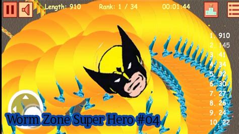 Worm Zone Super Hero Io 2022 Best Gameplay 04 Youtube