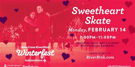 sweetheart skate at blue cross riverrink winterfest old city district