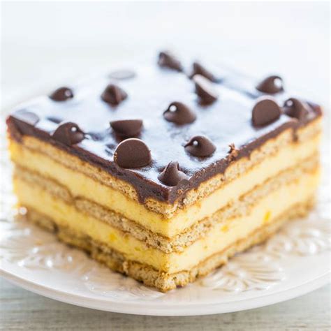 It is cake with a cream filling and a chocolate ganache top. Boston Cream Icebox Cake (Refrigerator Cake Recipe ...