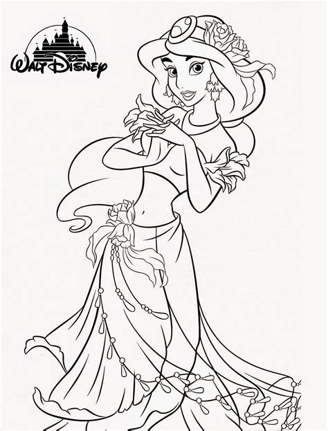 Disney Princess Coloring Pages For Kids At Getdrawings Free Download