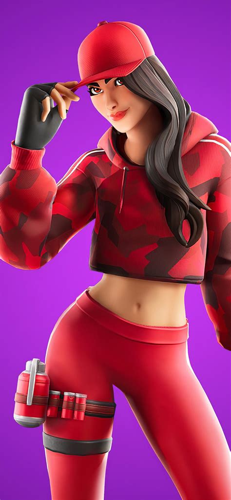 fortnite chapter 2 ruby outfit 4k iPhone Wallpapers Free Download