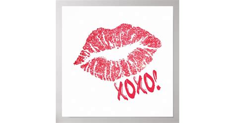 Pink Lips Xoxo Makeup Artist Poster Zazzle