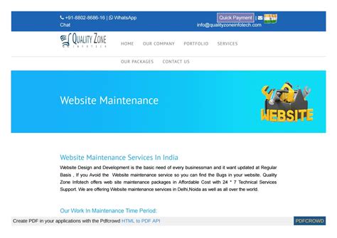 Website Maintenance Services In Noida Delhi India By