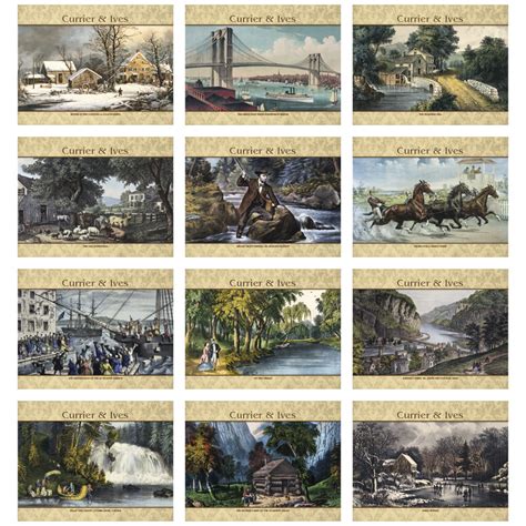 2024 Currier And Ives Calendar 11 X 19 Imprinted Staple Bound Drop