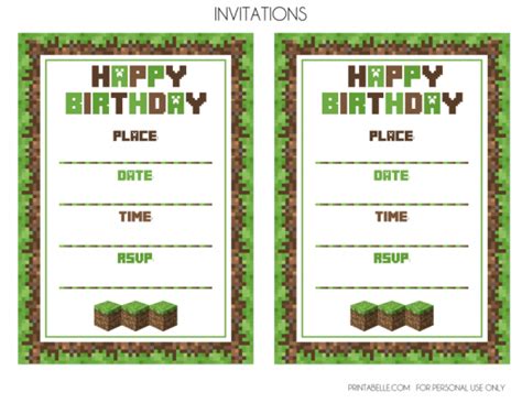 free minecraft party invitations minecraft birthday card minecraft birthday