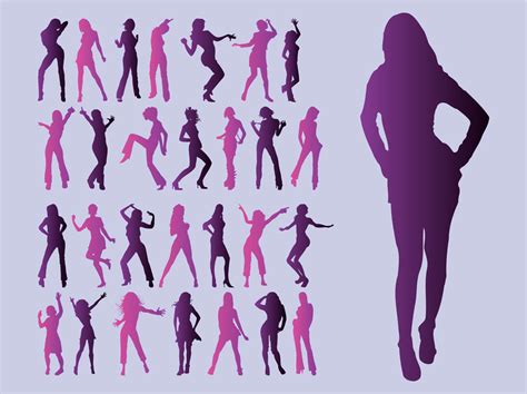 Girls Silhouettes Vector Vector Art And Graphics