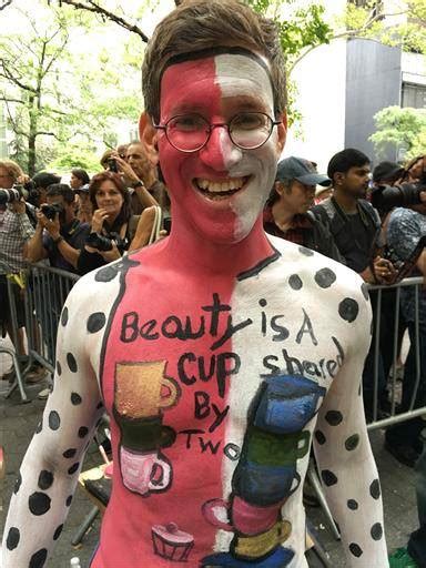 Nude Models Become Artists Canvases On NYC Bodypainting Day