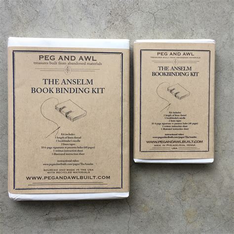 Peg And Awl Anselm Bookbinding Kit 2 Sizes Nomado Store