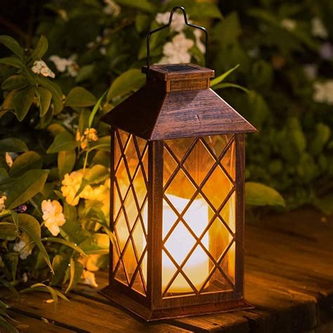 Patio Amber Glow Led Flicker Free Candle Lights For Table Garden