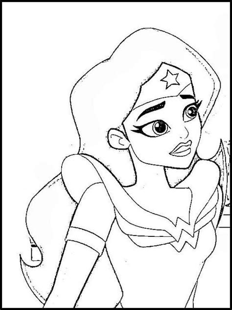DC Super Hero Girls 21 Kleurplaten voor kinderen printen Kleurplaten