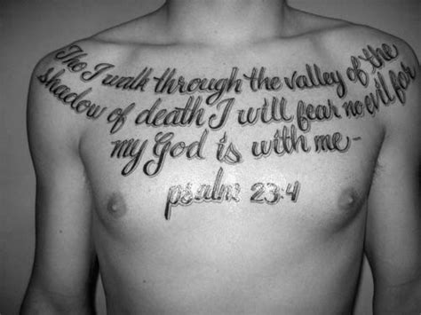 40 Psalm 23 Tattoo Designs For Men Bible Verse Ink Ideas