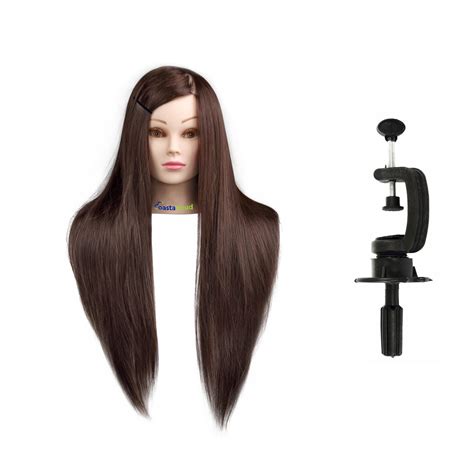 Coastacloud 50 Real Human Hair Long Hair Hairdressing Training Model