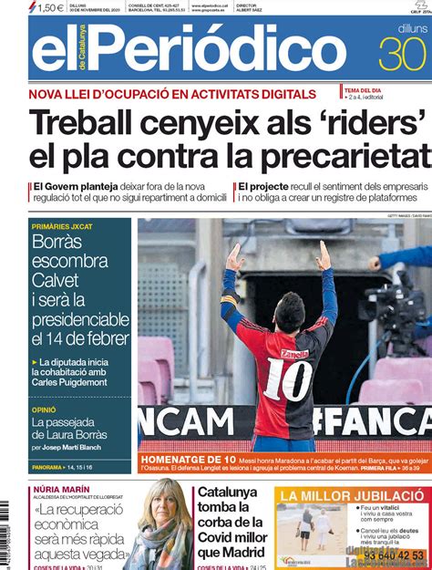 Periodico El Periódico De Catalunyacatalà 30112020