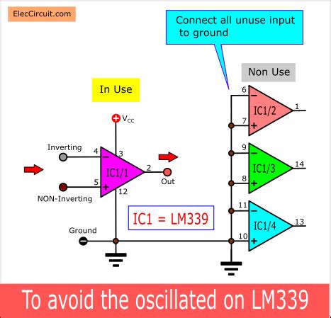 Lm339 Comparator Ic Pinout Examples Circuits Datasheet Applications Images