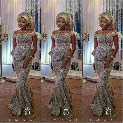 13 Breathtaking Aso Ebi Styles For Nigerian Brides Afrocosmopolitan Aso Ebi Lace Styles Aso