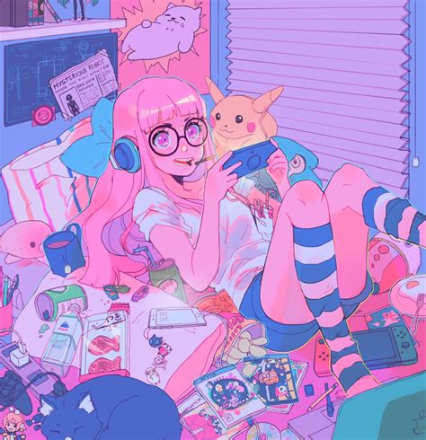 Gamer Kawaii Cute Anime Girl Anime Wallpaper Hd