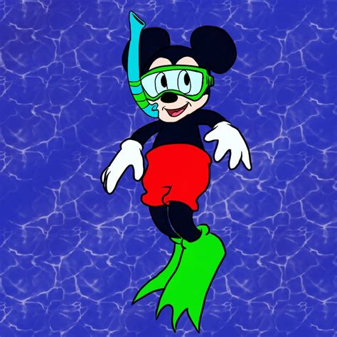 Mickey Mouse Swimming By Fishwisharts On Deviantart