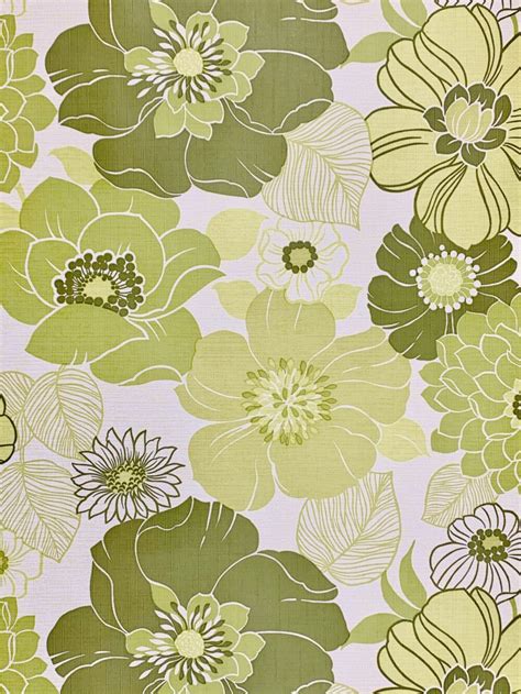 Vintage Wallpapers Online Shop Vintage Green Floral Wallpaper