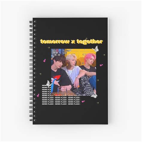Txt Aesthetic Design Spiral Notebook For Sale By Meah Liv Redbubble