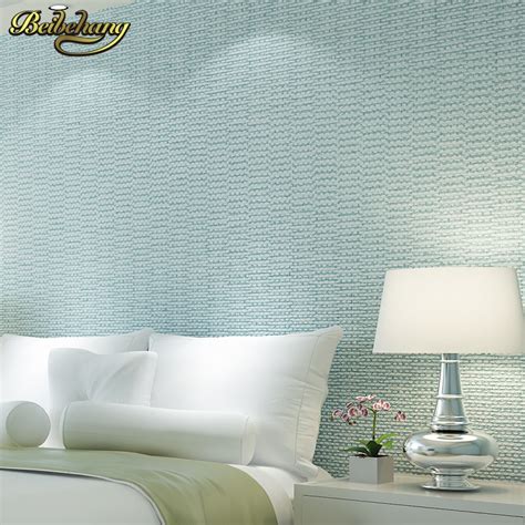 Beibehang Simple Blue Mediterranean Non Woven Living Wallpaper For