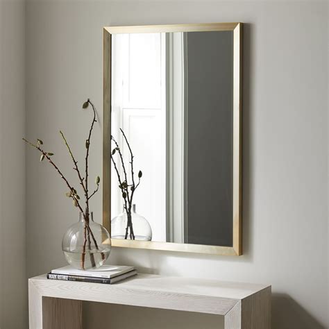 Thick Metal Rectangle Wall Mirror 36 West Elm