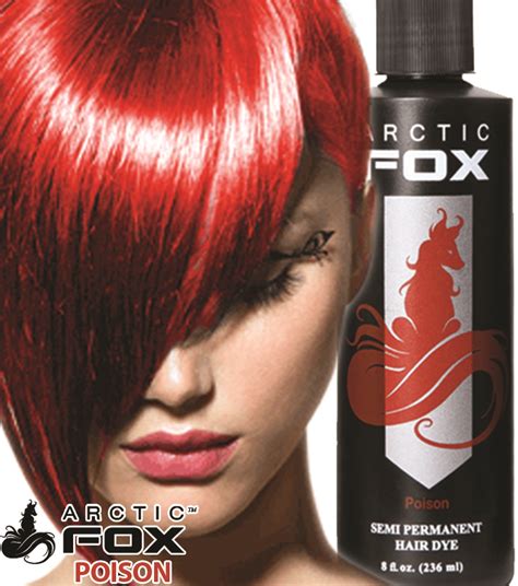 Hair dye remover breaks the artificial color molecules down into a form that can be washed out of the hair, rinsing out permanent hair color. Arctic Fox Semi Permanent Hair Dye - 8 Ounce Poison #8