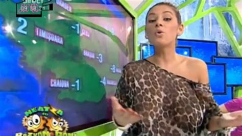 Weather Girl Exposes Boobs In Totally See Through Top On Live Tv