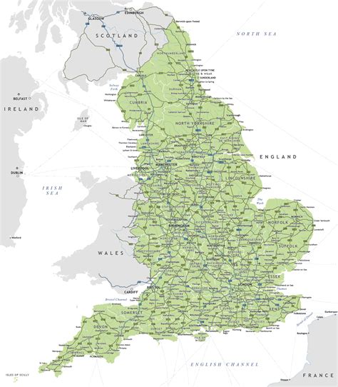 Printable Map Of England