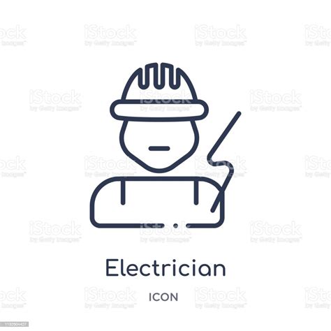 Linear Electrician Icon From Electrian Connections Outline Collection