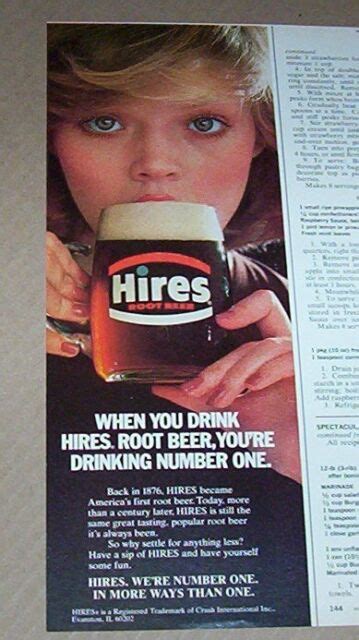 1977 print ad hires root beer soda pop cute girl america s first root beer ad ebay