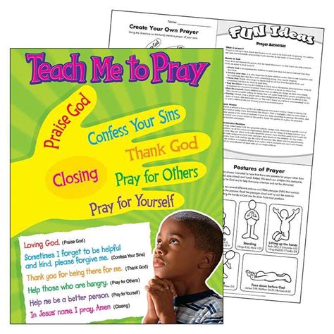 Teach Me To Pray Learning Chart By Trend Enterprises Charts Banners