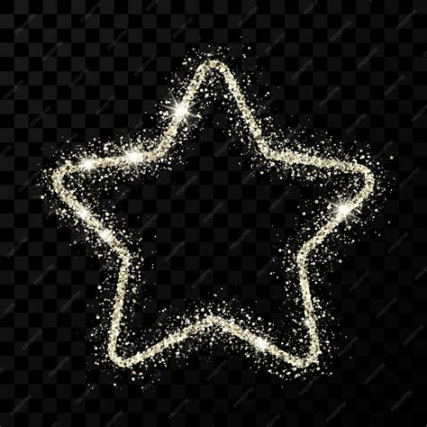 Estrela De Glitter Prata Com Brilhos Brilhantes Em Fundo Escuro E