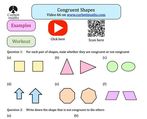 Congruent Shapes Textbook Exercise Corbettmaths