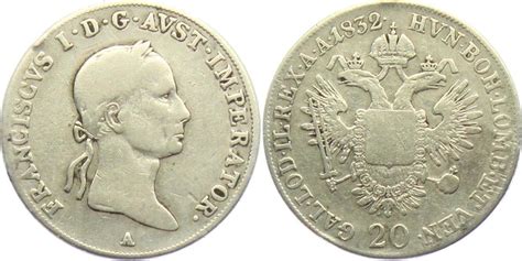 Ein trend zum umdenken hat stattgefunden. Haus Habsburg - Österreich - RDR 20 Kreuzer 1832 A Franz I ...