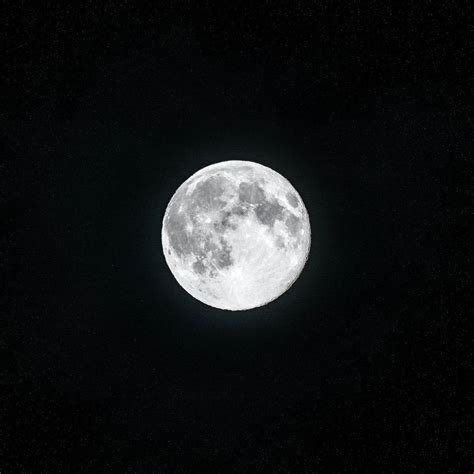 Full Moon In The Clear Night Sky Premium Image By Luke