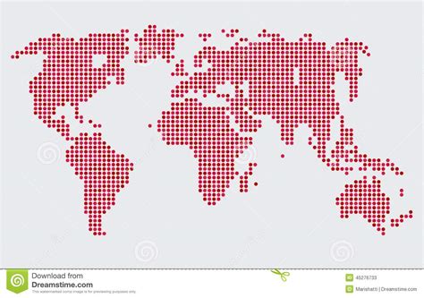 abstract computer graphic world map round dots stock