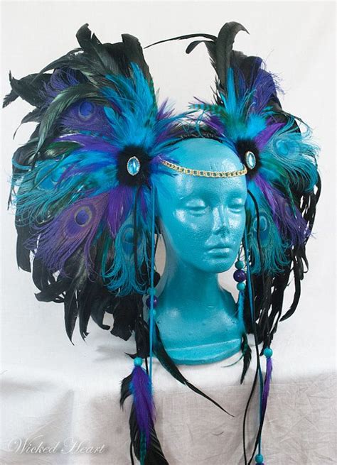 Peacock Headdress Made To Order Headdress Fantasy Costumes