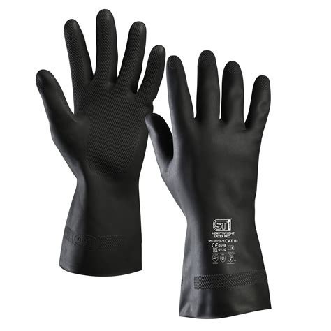 Black Pro Guard Heavyweight Latex Glove Large Pack 10 Work Wear Hygiene