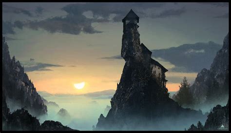 Misty Castle Lukas Esch Environment Concept Art Animation Art