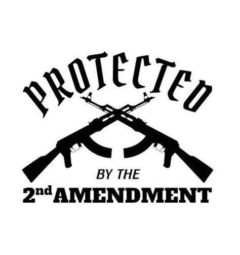 Protected By The 2nd Amendment Rifle Decal Funny Car Etsy