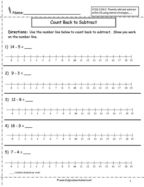 20 Open Number Line Subtraction Worksheet Worksheet From Home