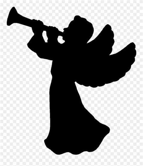 Angel Silhouette Angel With Trumpet Silhouette Clipart Is A Creative Clipart
