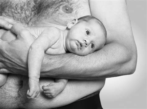 Father Holding Baby Stock Photo Image Of Nude Bonnie