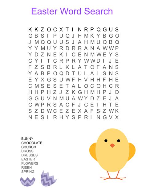 Easter Word Search Puzzle Lots Of Easter Time Fun For The Kids