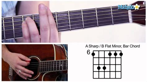 How To Play An A Sharp B Flat Minor Am Bbm Bar Chord On Guitar