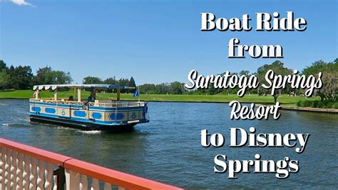 Riding the boat to disney springs is so relaxing and enjoyable. Boat ride from Saratoga Springs Resort to Disney Springs ...
