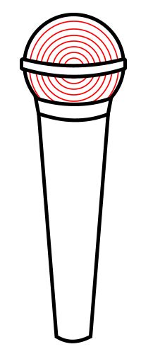 How to draw a cartoon face correctly. Drawing a cartoon microphone
